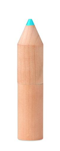 6 kredek w drewnianym pudelku MO9875-40 - Drewna