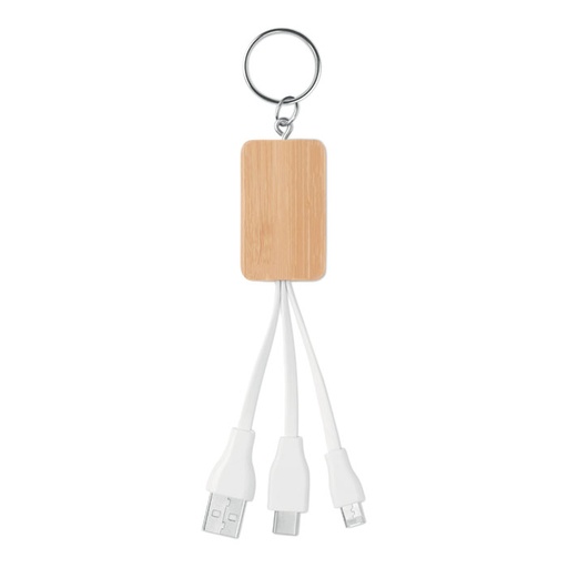Bambusowy kabel 3 w 1 MO9888-40 - Drewna