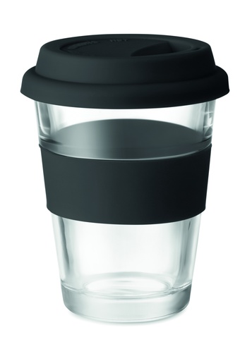 Kubek szklany 350 ml MO9992-03 - Czarny