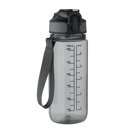 [MO2792-27] Butelka sportowa 700 ml - Przezroczysty Szary