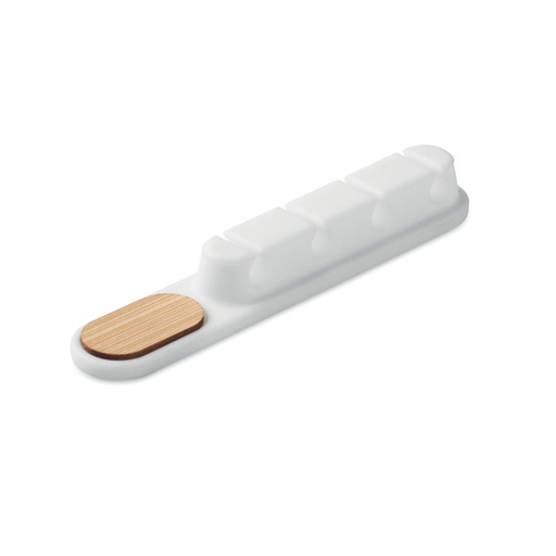 Silikonowy organizer kabli MO2824-06 - Bialy