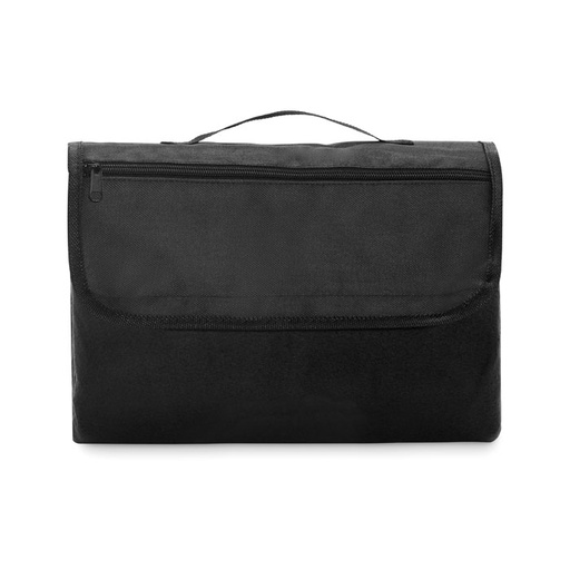 [MO2978-03] Polarowy koc piknikowy - Czarny