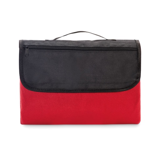 [MO2978-05] Polarowy koc piknikowy - Czerwony