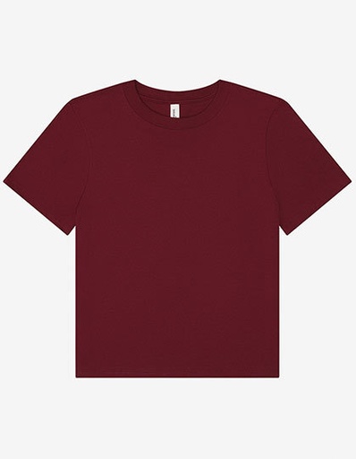 Koszulka Damska Boxy Oversize Bawelniana BL6110 - Maroon