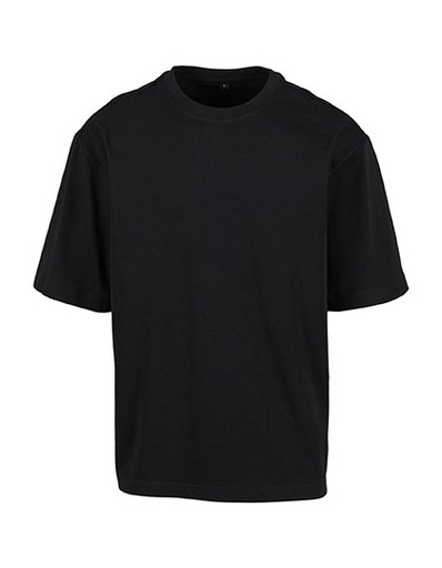 Koszulka Męska Luzny Kroj Bawełniana BY391 - Black