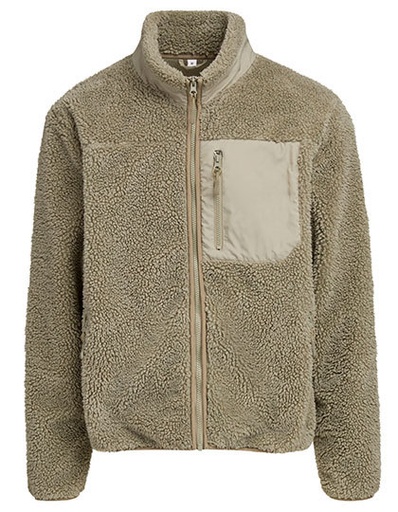 Kurtka Sherpa Ciepla BY406 - Pale Olive