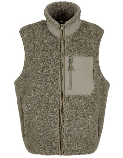 Kamizelka Unisex Polar Sherpa BY407 - Pale Olive