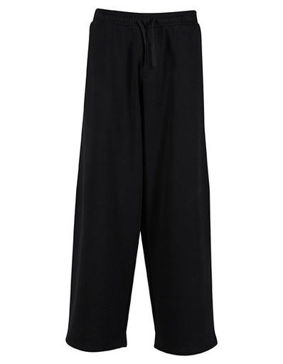 Spodnie Luźne Szerokie Nogawki Bawełna Poliester BY442 - Black