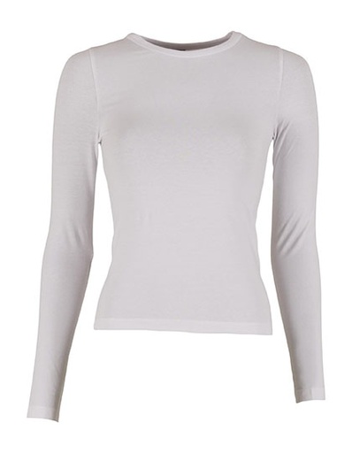 Koszulka Damska Slim Bawełna Elastan BY446 - White