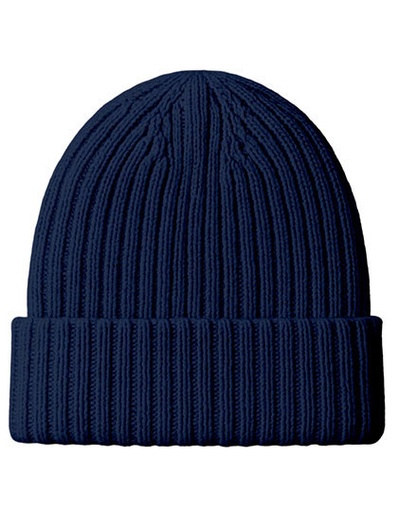 Czapka Dzianinowa Z Welny Merino C1425 - Navy