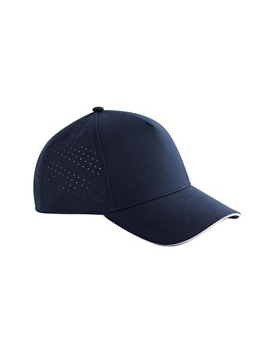 Czapka z daszkiem 5-panelowa Perforowana Oddychajaca CB155R - Navy