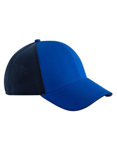Czapka Z Daszkiem 6 Panelowa Odprowadzajaca Wilgoc Siatkowa CB165 - Royal & Navy