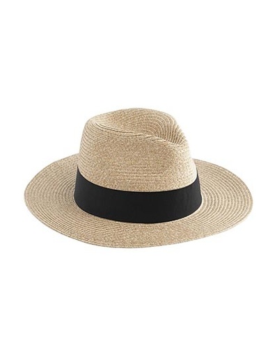 Kapelusz Fedora Słomkowy CB725 - Natural & Black
