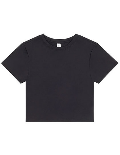 Koszulka Croppowana Poliester Elastan JC215 - Jet Black