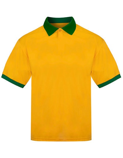 Koszulka polo Retro Luźny krój JC442 - Yellow&Green