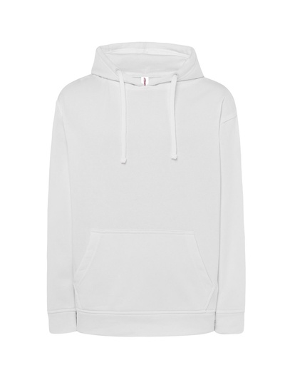 Bluza Z Kapturem Bawełniana Poliestrowa JHK420N - White