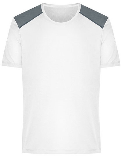 Koszulka Sportowa Meska Oddychajaca Szybkoschnaca JN1384 - White