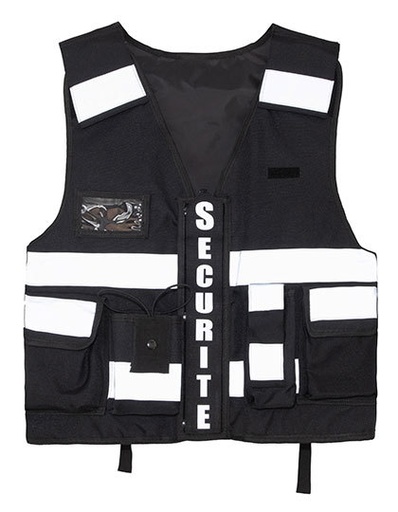 Kamizelka Taktyczna Odblaskowa Poliestrowa KX147 - Black