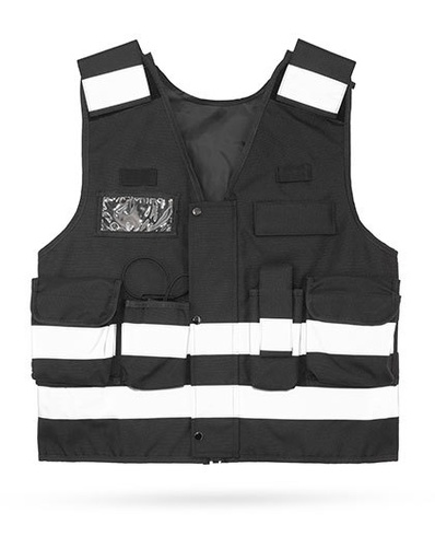Kamizelka Taktyczna Odblaskowa Poliester KX162 - Black