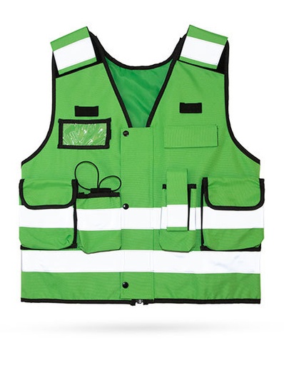 Kamizelka Taktyczna Odblaskowa Poliester KX162 - Green