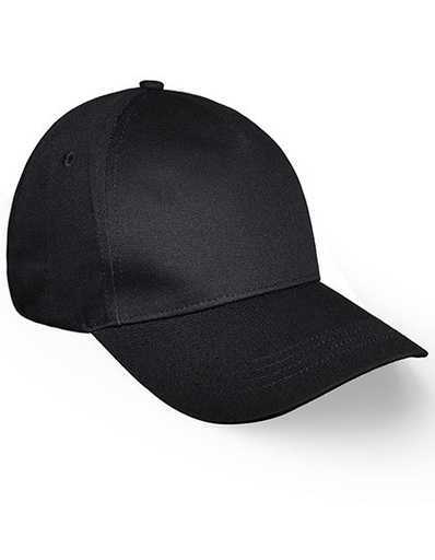 Czapka z daszkiem 5-panelowa Bawełniana KX181 - Black