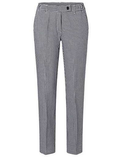 Spodnie Damskie Pepitkowe Bawełniane KY160 - Black