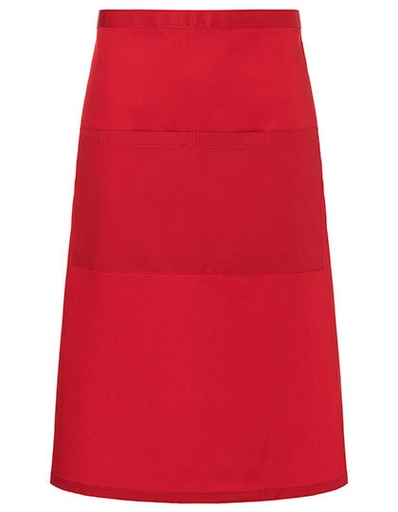 Fartuch Bistro Bardzo Duzy Tkanina Diagonalna KY161 - Red (ca. Pantone 186C)
