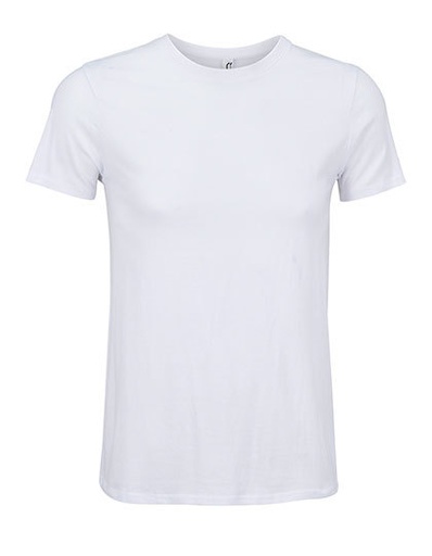 Koszulka Meska Nowoczesny Kroj Bawelniana L04728 - White 653