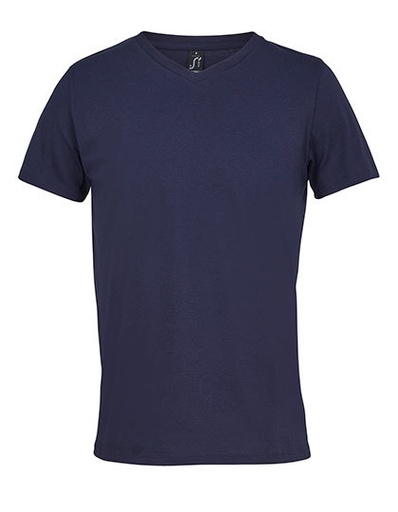 Koszulka Męska V-neck Bawełniana L04765 - French Navy