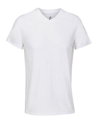 Koszulka Meska V-neck Bawelniana L04765 - White