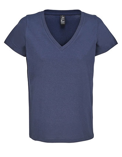 Koszulka V-Neck Bawełniana L04766 - French Navy