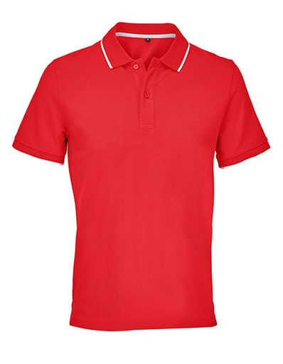 Koszulka polo L04769 - Bright Red&White