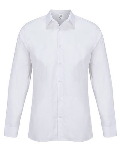 Koszula Dopasowana Popelina z Recyklingu L04770 - White