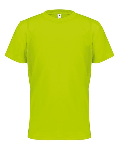 Koszulka sportowa dziecieca klasyczna poliester z recyklingu L04773 - Neon Yellow