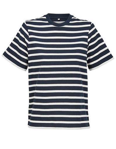 Koszulka bawełniana okrągły dekolt L04776 - Navy&Off White