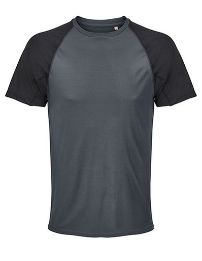 Koszulka Raglanowa L04787 - Black&Charcoal Grey (Solid)