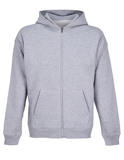 Bluza z kapturem full-zip L04818 - Grey Melange