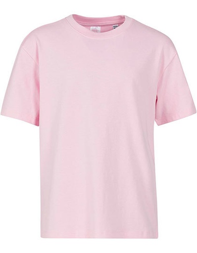 Koszulka oversize bawelniana NMK003 - Soft Pink