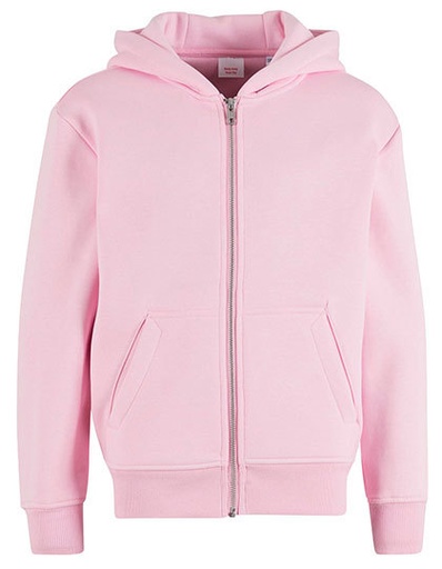 Bluza Oversize Z Kapturem Z Zamkiem Miekka Puszysta NMK013 - Soft Pink