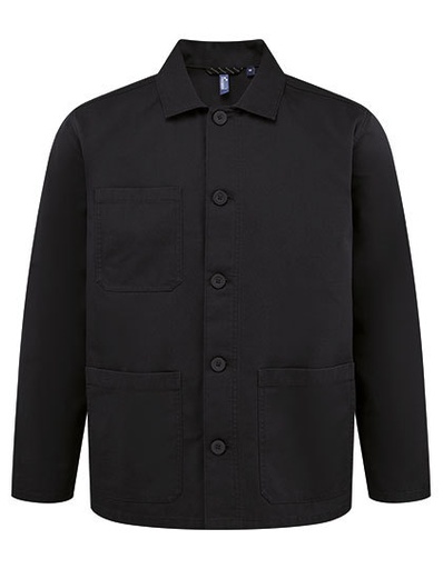 Kurtka Robocza Rozpinana Unisex Plotno Bawelniano Poliestrowe PW022 - Black (ca. Pantone Black C)