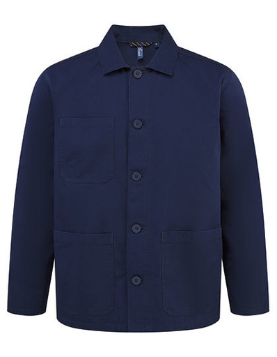Kurtka Robocza Rozpinana Unisex Plotno Bawelniano Poliestrowe PW022 - Navy (ca. Pantone 533C)