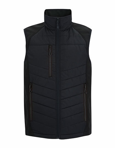 Kamizelka Ocieplana Hybrydowa Strecz Recykling RG20300 - Black & Ash (Heather)