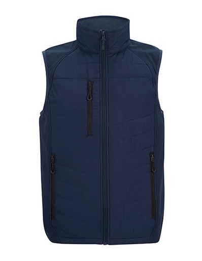 Kamizelka Ocieplana Hybrydowa Strecz Recykling RG20300 - Navy & Ash (Heather)