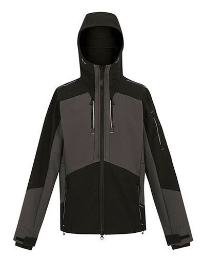 Kurtka Męska Softshell 3-warstwowa RG745 - Slate Grey & Black