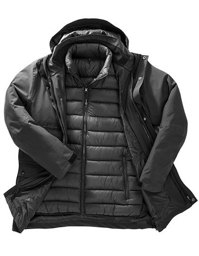 Kurtka 3w1 Ocieplana Wodoodporna Recykling RT920 - Black