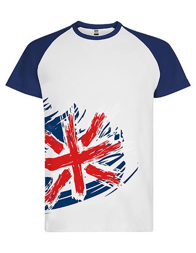Koszulka Meska Raglanowa Poliester RY0324 - United Kingdom Flag