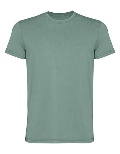 Koszulka Meska Krotki Rekaw Bawelna Czesana RY2200 - Duck Green Washed 806