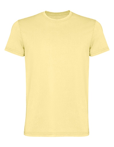 Koszulka Męska Krótki Rękaw Bawełna Czesana RY2200 - Yellow Sweet Washed 801
