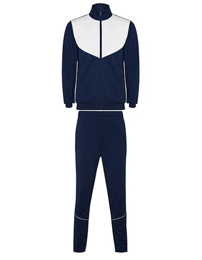 Dres Sportowy Slim Fit Interlock RY6402 - Navy Blue 55 & White 01