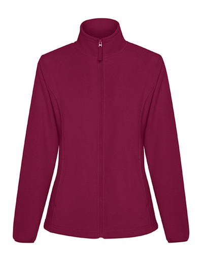 Kurtka Polarowa Damska z Wysokim Kołnierzem RY6415 - Garnet Red 57